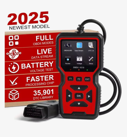 OBD2 Scanner V519 – Professionele Auto Diagnose Tool met Live Data, Foutcodes Lezen & Wissen, Accu Test – Geschikt voor Alle Auto’s vanaf 1996 (OBDII/EOBD)