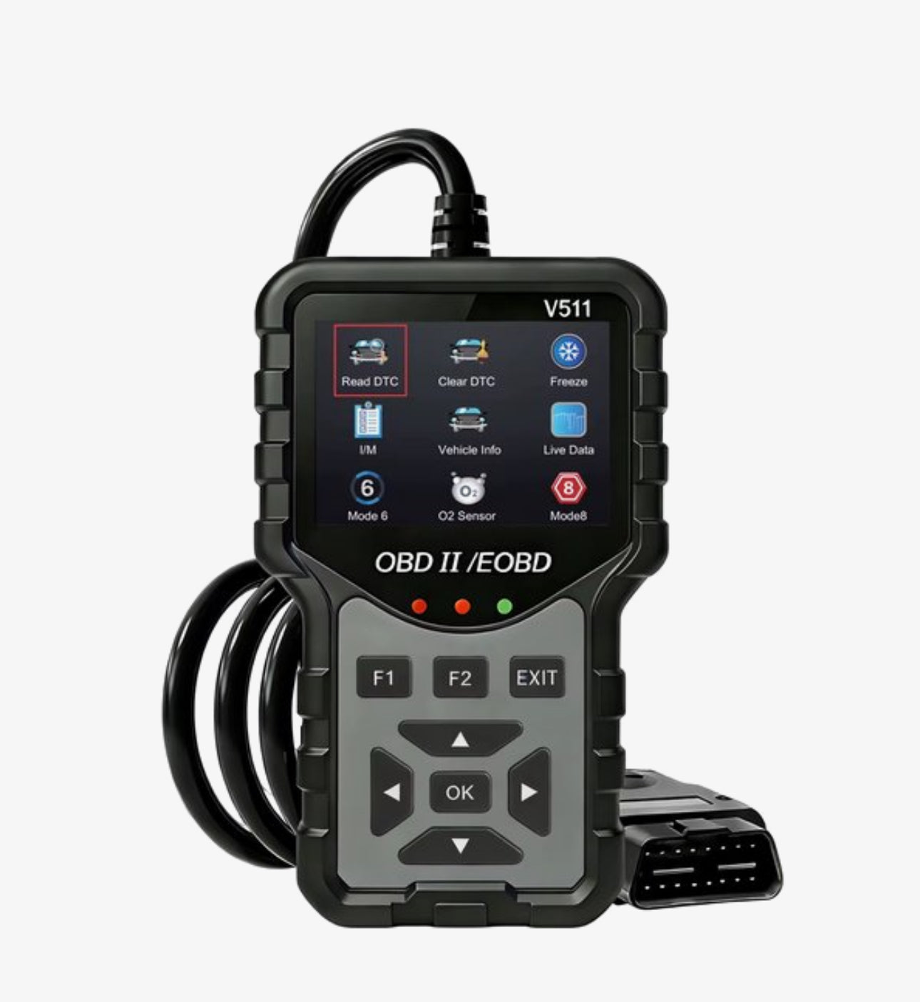 OBD2 - V511 Scanner – Auto Diagnoseapparaat – Foutcodes Lezen & Wissen – Check Engine Reset – Live Data – Smog Test (I/M Readiness) – Accuspanning Test – OBDII/EOBD