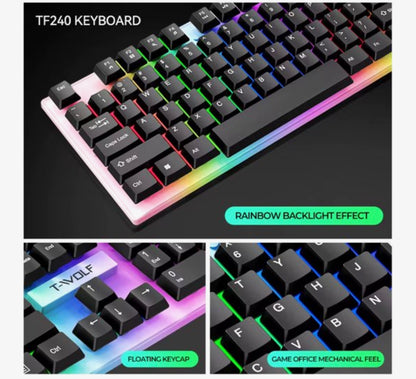 Toetsenbord, Gaming Muis, Headset & Muismat – RGB LED Verlichting – Bedrade USB - 4-in-1 Gaming Set – – 104 Toetsen – PC / Laptop Gaming Combo