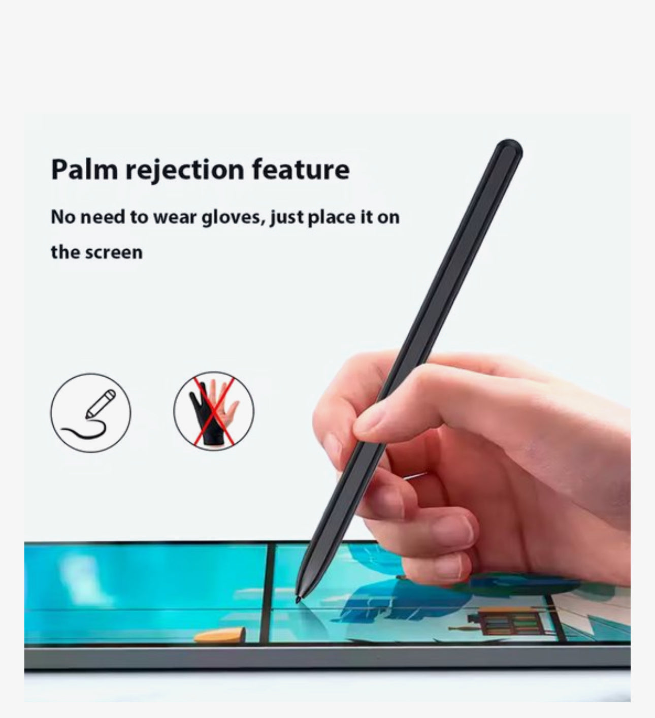 Stylus Pen voor Samsung Galaxy Tab S – Palm Rejection – Magnetisch – Met Wisserknop – Zonder Bluetooth of Opladen – Inclusief 3 Reserve Nibs – Compatibel met S6 Lite / S7 / S8 / S9
