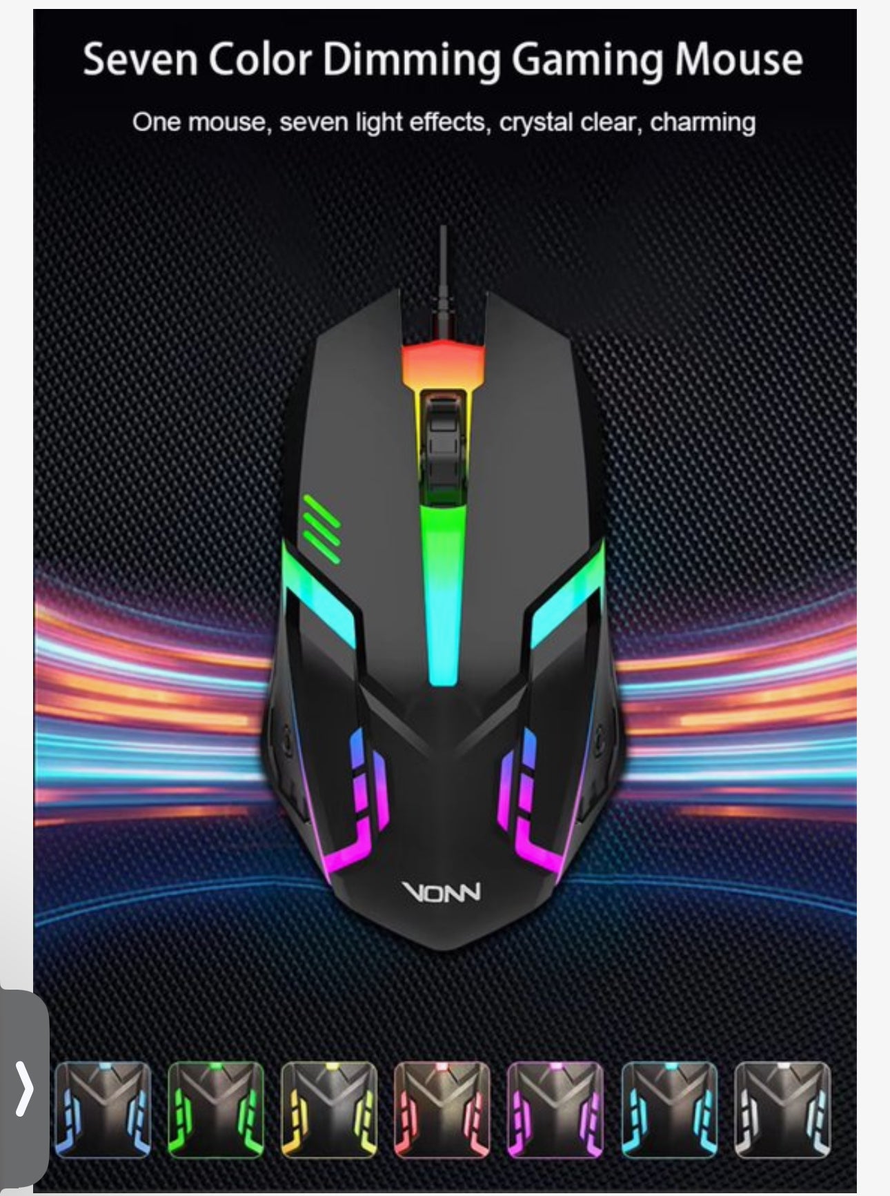 Bedraad Toetsenbord en Muis Set USB – RGB LED Verlichting – Full Size 104 Toetsen – Gaming Design – Zwart