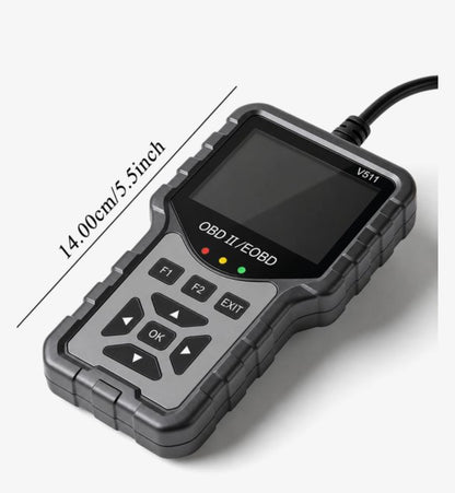OBD2 - V511 Scanner – Auto Diagnoseapparaat – Foutcodes Lezen & Wissen – Check Engine Reset – Live Data – Smog Test (I/M Readiness) – Accuspanning Test – OBDII/EOBD